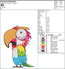 Parrot Machine Embroidery Design