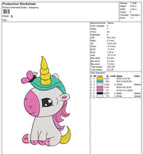 Charming Unicorn Machine Embroidery