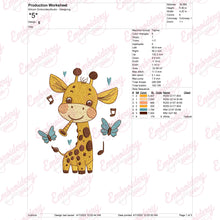 Cute Baby Giraffe Machine Embroidery Design
