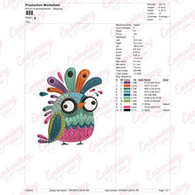 Funny Bird Embroidery Design