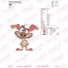 Funny Crazy Dog Embroidery Design