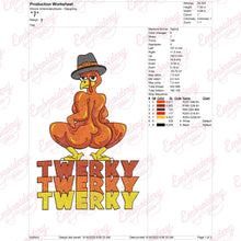 Twerky Turkey Funny Thanksgiving Embroidery Design