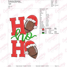 Ho Ho Ho Football Christmas Embroidery Design
