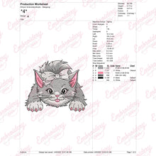 Funny Cat Embroidery Design