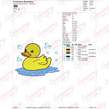 Cute Duck Embroidery Design