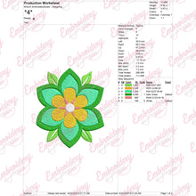 Lotus Flower Embroidery Design