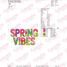 Spring Vibes Embroidery Design