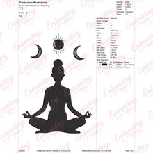 Yoga Moon Embroidery Design