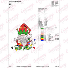 Christmas Gnome Elf Embroidery Design