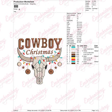 Cowboy Christmas Sublimation Embroidery Design