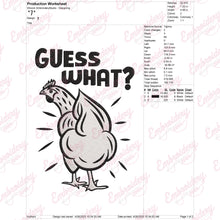 Guess What Chicken Butt Embroidery Design