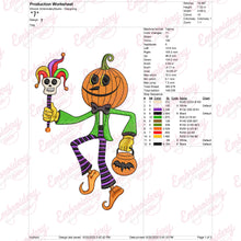 Halloween Pumpkin Elf Embroidery Design
