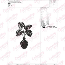 Tropical Plant Embroidery Design