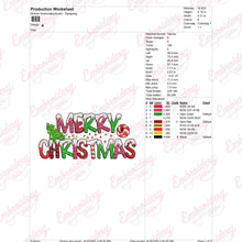 Merry Christmas Festive Greetings Embroidery Design
