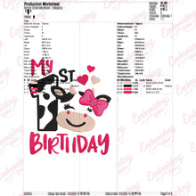 My 1st Birthday Embroidery Design For Kids Baby