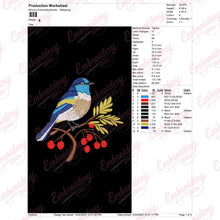 Bird On A Branch Embroidery Design