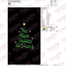 Musical Christmas Tree Embroidery Design