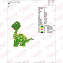 Funny Dinosaur Embroidery Design