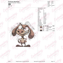Crazy Dog Embroidery Design