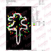 Christmas Vacation Cat Lighting Free Digital Machine Embroidery Design | Free & Instant Download