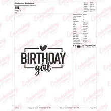 Birthday Girl Embroidery Design