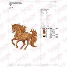 Brown Horse Machine Embroidery Design