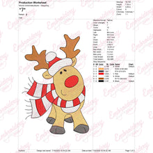Christmas Reindeer Embroidery Design