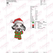 Christmas Dalmatian Embroidery Design