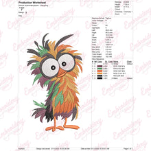 Crazy Bird Funny Cartoon Embroidery File