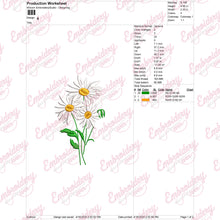 Lovely Daisy Flower Embroidery Design