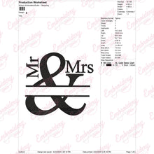 Mr and Mrs Monogram Embroidery Design
