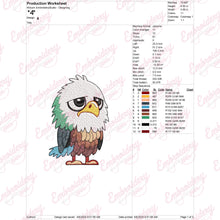 Large Eagle Bird Embroidery Design