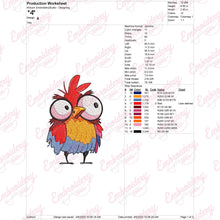 Funny Rooster Embroidery Design