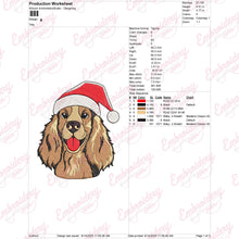 Cocker Spaniel Christmas Embroidery Design
