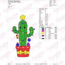 Christmas Cactus Delight Embroidery Design
