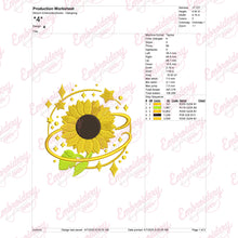 Applique Sunflower Machine Embroidery Design