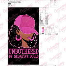 Unbothered By Negative Souls Embroidery Design