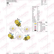 Daisy Bee Embroidery Design