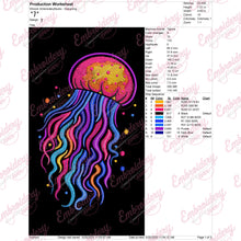 Jelly Fish Embroidery Design