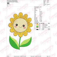 Cute Sunflower Embroidery Design