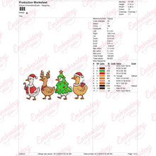Christmas Goose Squad Embroidery Design
