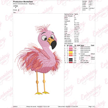Flamingo Embroidery Design