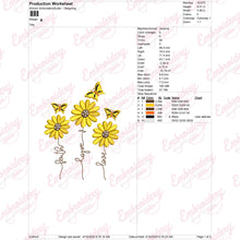 Faith Hope Love Sunflower Embroidery Design