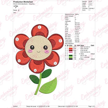 Flower Emoji Embroidery Design
