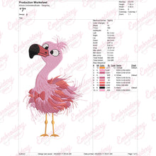 Crazy Flamingo Machine Embroidery Design