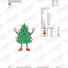 Groovy Christmas Tree Character Embroidery Design