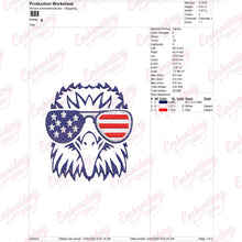 Eagle USA Flag 4th of July Embroidery Design