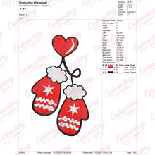 Christmas Santa Claus Hand Gloves Embroidery Design