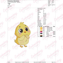 Cute Little Chick Embroidery Design