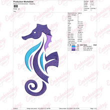 Elegant Seahorse Embroidery Design
